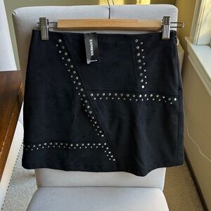 NWT Express Black Studded Mini Skirt - Size 0